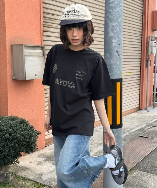 DAYDAY（デイデイ）の「ゲームロゴ S/S Ｔシャツ（Tシャツ/カットソー・レディース・ホワイト/ブラック・XL/L/M）」の2枚目の写真