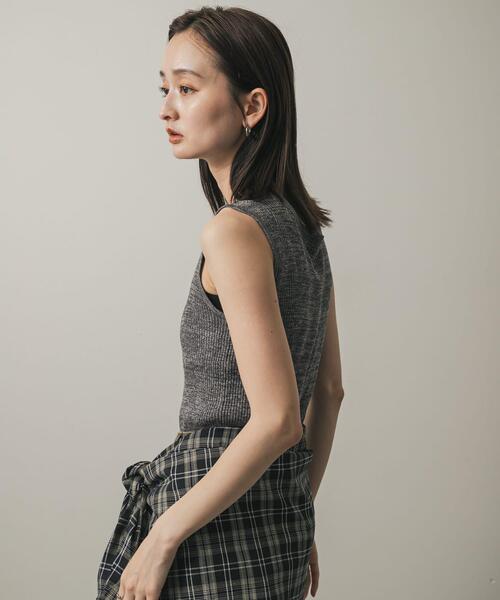 SENSE OF PLACE by URBAN RESEARCH（センスオブプレイスバイアーバンリサーチ）の「フロントジップメランジセーター（ニット/セーター・レディース・ベージュ/ブラウン/グレー・ONE）」の17枚目の写真