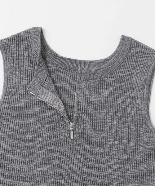 SENSE OF PLACE by URBAN RESEARCH（センスオブプレイスバイアーバンリサーチ）の「フロントジップメランジセーター（ニット/セーター・レディース・ベージュ/ブラウン/グレー・ONE）」の22枚目の写真