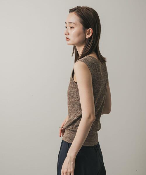 SENSE OF PLACE by URBAN RESEARCH（センスオブプレイスバイアーバンリサーチ）の「フロントジップメランジセーター（ニット/セーター・レディース・ベージュ/ブラウン/グレー・ONE）」の9枚目の写真