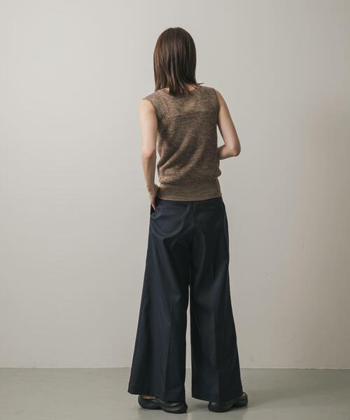 SENSE OF PLACE by URBAN RESEARCH（センスオブプレイスバイアーバンリサーチ）の「フロントジップメランジセーター（ニット/セーター・レディース・ベージュ/ブラウン/グレー・ONE）」の6枚目の写真