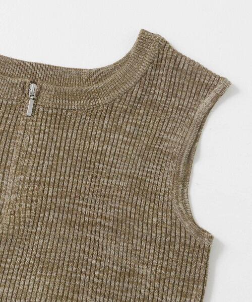 SENSE OF PLACE by URBAN RESEARCH（センスオブプレイスバイアーバンリサーチ）の「フロントジップメランジセーター（ニット/セーター・レディース・ベージュ/ブラウン/グレー・ONE）」の4枚目の写真