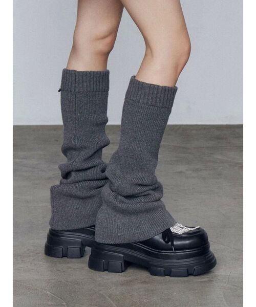 EMODA（エモダ）の「チャームフレアレッグウォーマー（レッグウォーマー・レディース・グレー/ブラック・FREE）」の10枚目の写真