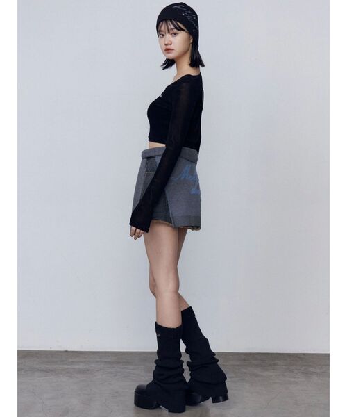 EMODA（エモダ）の「チャームフレアレッグウォーマー（レッグウォーマー・レディース・グレー/ブラック・FREE）」の13枚目の写真