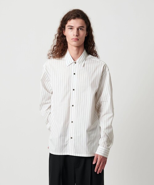 MONKEY TIME(モンキータイム)の「コットン クロップド シャツ(シャツ/ブラウス・メンズ・その他1/ホワイト/ロイヤルブルー・XL/L/M/S)」の4枚目の写真