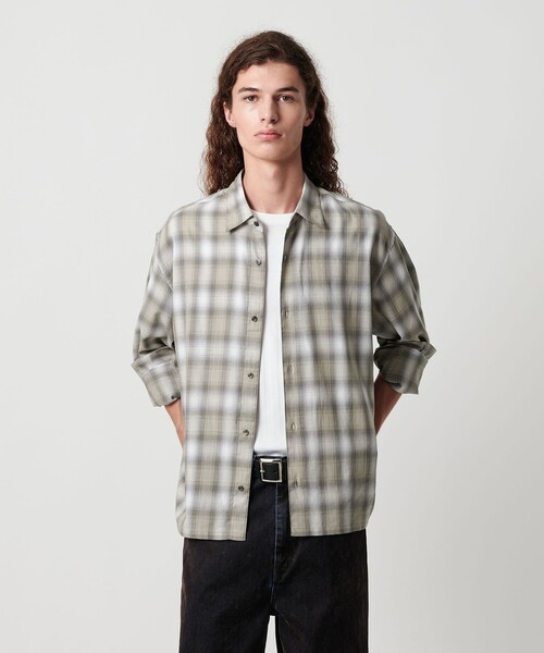 MONKEY TIME(モンキータイム)の「コットン クロップド シャツ(シャツ/ブラウス・メンズ・その他1/ホワイト/ロイヤルブルー・XL/L/M/S)」の13枚目の写真