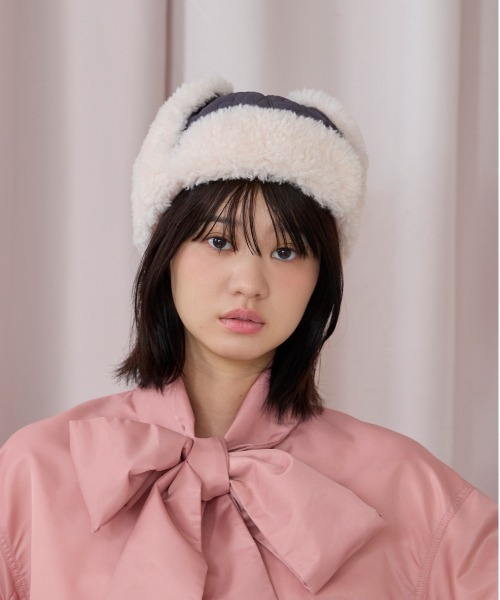kaorinomori(カオリノモリ)の「kaorinomori フィフィパイロット / カオリノモリ(ハット・レディース・ライトブルー/ホワイト/ダークグレー・M/57.5cm)」の3枚目の写真