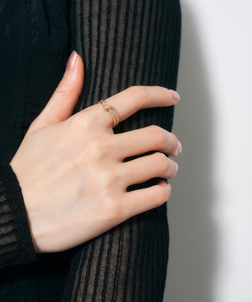 Jewel closet by L&Co.(ジュエルクローゼットバイエルアンドコー)の「K18 ヘビ/スネーク リング(リング・レディース・イエローゴールド・13号/15号)」の4枚目の写真