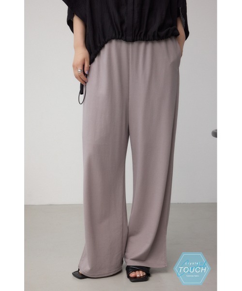 AZUL by moussy(アズールバイマウジー)の「【UVカット、速乾、接触冷感】ひんやり♪C/T冷感イージーパンツ ワイドパンツ 春服 夏服 秋服 総柄 体系カバー リラックス(スラックス・レディース・ブラック/ブラック系その他/ライトグレー・SMALL/MEDIUM)」の3枚目の写真