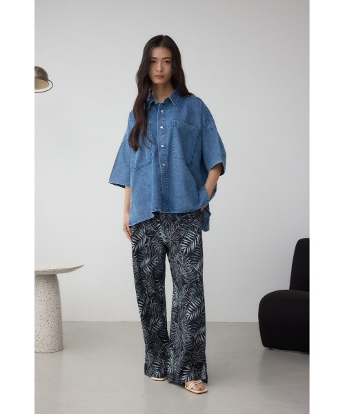 AZUL by moussy(アズールバイマウジー)の「【UVカット、速乾、接触冷感】ひんやり♪C/T冷感イージーパンツ ワイドパンツ 春服 夏服 秋服 総柄 体系カバー リラックス(スラックス・レディース・ブラック/ブラック系その他/ライトグレー・SMALL/MEDIUM)」の22枚目の写真