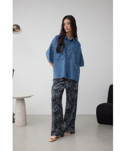 AZUL by moussy(アズールバイマウジー)の「【UVカット、速乾、接触冷感】ひんやり♪C/T冷感イージーパンツ ワイドパンツ 春服 夏服 秋服 総柄 体系カバー リラックス(スラックス・レディース・ブラック/ブラック系その他/ライトグレー・SMALL/MEDIUM)」の21枚目の写真