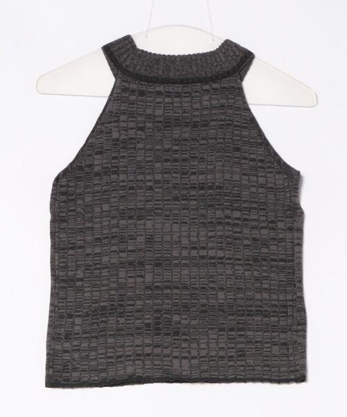 Bab（バブ）の「アメスリニットトップス（タンクトップ・レディース・チャコールグレー/ベージュ/グリーン・FREE）」の4枚目の写真