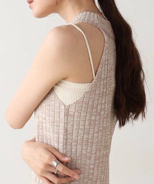 Bab（バブ）の「アメスリニットトップス（タンクトップ・レディース・チャコールグレー/ベージュ/グリーン・FREE）」の20枚目の写真