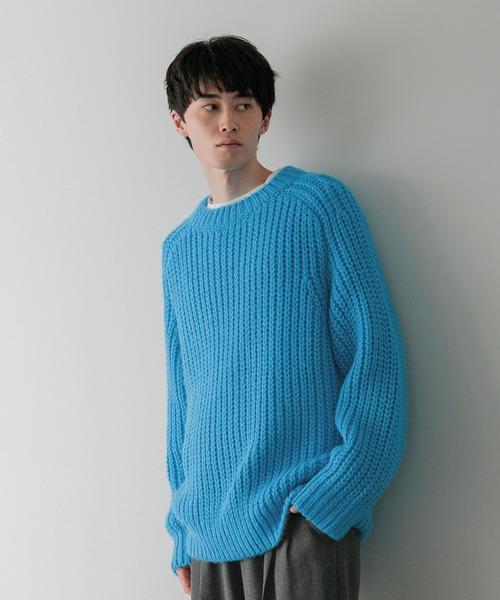 LOWRYS FARM（ローリーズファーム）の「【LFM(U)】アゼオーバーニット　 571343（ニット/セーター・メンズ・ブルー/ブラック/ブラウン/ホワイト・MEDIUM/LARGE）」の4枚目の写真