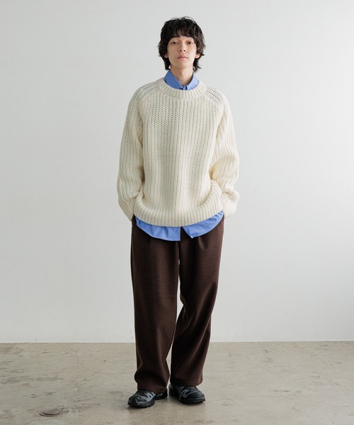 LOWRYS FARM（ローリーズファーム）の「【LFM(U)】アゼオーバーニット　 571343（ニット/セーター・メンズ・ブルー/ブラック/ブラウン/ホワイト・MEDIUM/LARGE）」の19枚目の写真