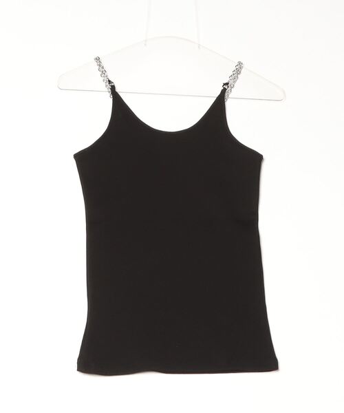 JOHN LAWRENCE SULLIVAN（ジョンローレンスサリバン）の「COTTON RIB CHAIN STRAP CAMISOLE（Tシャツ/カットソー・レディース・ブラック/ホワイト・ONE SIZE）」の5枚目の写真