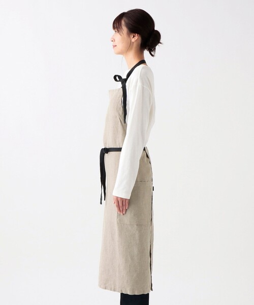 Afternoon Tea（アフタヌーンティー）の「リネンエプロン（エプロン・レディース・ベージュ/オレンジ/ブルー・ONE SIZE）」の9枚目の写真
