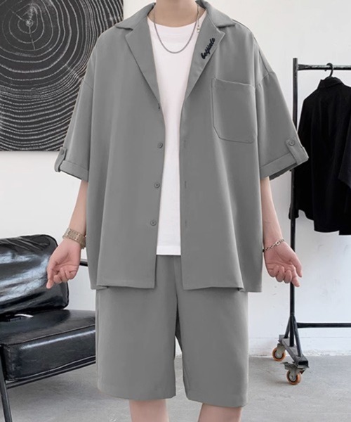 CERCA（チェルカ）の「【NOWLE】リラックスフィット オープンカラー 半袖シャツ＆ハーフパンツ サマー セットアップ（セットアップ・メンズ・ブラック/グレー・MEDIUM/LARGE）」の20枚目の写真