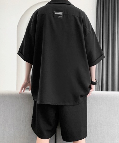 CERCA（チェルカ）の「【NOWLE】リラックスフィット オープンカラー 半袖シャツ＆ハーフパンツ サマー セットアップ（セットアップ・メンズ・ブラック/グレー・MEDIUM/LARGE）」の17枚目の写真