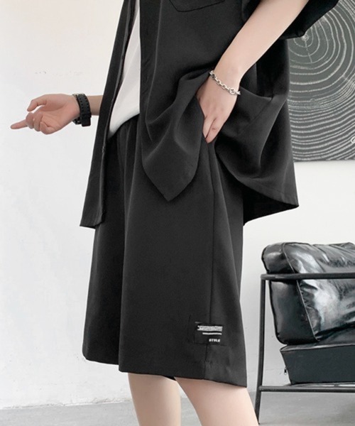 CERCA（チェルカ）の「【NOWLE】リラックスフィット オープンカラー 半袖シャツ＆ハーフパンツ サマー セットアップ（セットアップ・メンズ・ブラック/グレー・MEDIUM/LARGE）」の16枚目の写真