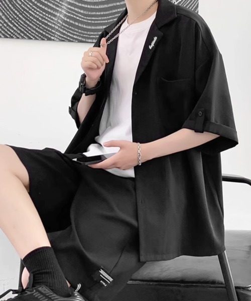 CERCA（チェルカ）の「【NOWLE】リラックスフィット オープンカラー 半袖シャツ＆ハーフパンツ サマー セットアップ（セットアップ・メンズ・ブラック/グレー・MEDIUM/LARGE）」の15枚目の写真