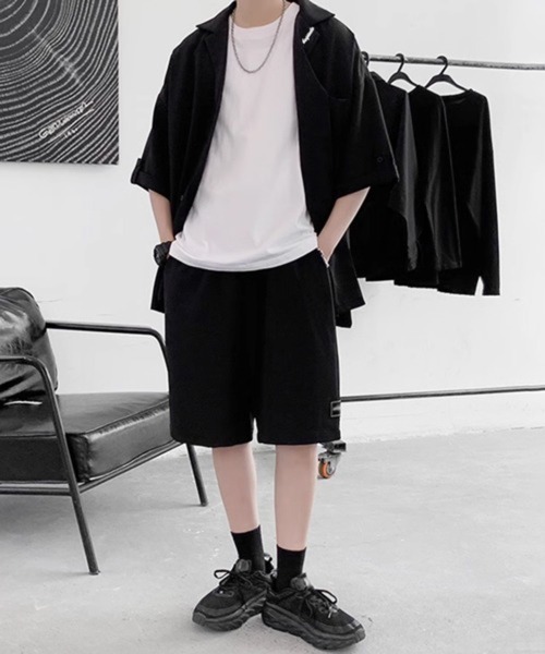 CERCA（チェルカ）の「【NOWLE】リラックスフィット オープンカラー 半袖シャツ＆ハーフパンツ サマー セットアップ（セットアップ・メンズ・ブラック/グレー・MEDIUM/LARGE）」の11枚目の写真