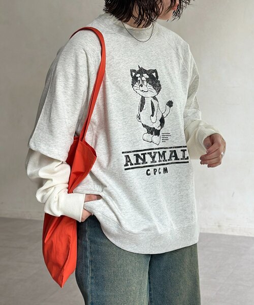 CPCM(シーピーシーエム)の「【ANYMAL】レイヤードロンT(Tシャツ/カットソー・メンズ・ネイビー/グレー/ブラック/オレンジ・SMALL/MEDIUM/LARGE)」の16枚目の写真