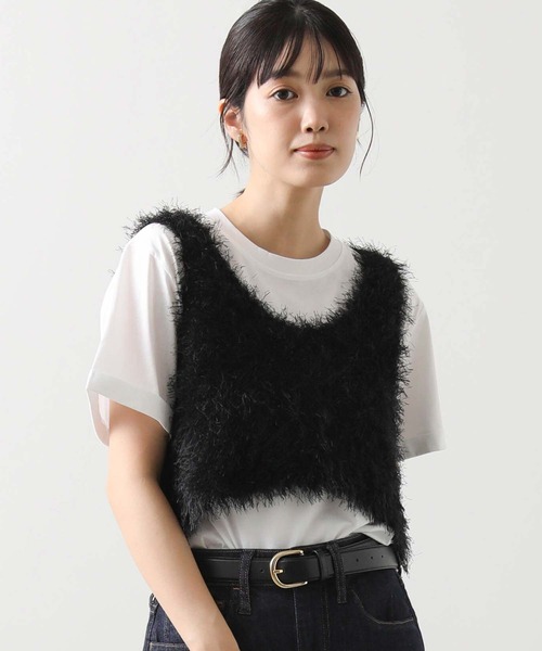 セール】シャギーショートベスト（ニット/セーター）｜Gready