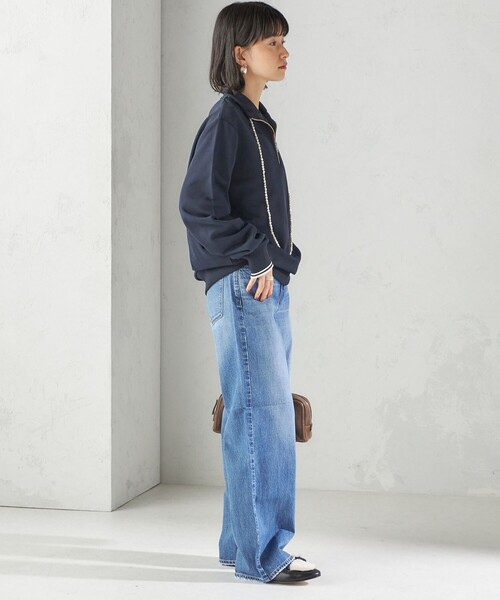 FRED PERRY(フレッドペリー)の「FRED PERRY: M3574 HALF ZIP SHIRT(スウェット・レディース・ベージュ/ネイビー/ワイン・ONE SIZE)」の8枚目の写真