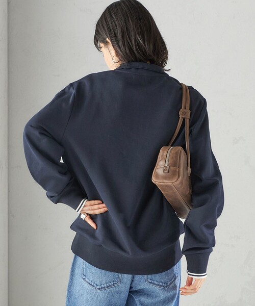 FRED PERRY(フレッドペリー)の「FRED PERRY: M3574 HALF ZIP SHIRT(スウェット・レディース・ベージュ/ネイビー/ワイン・ONE SIZE)」の15枚目の写真