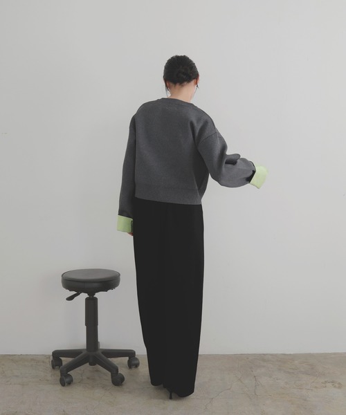 LIAN（リアン）の「バイカラーニットカーディガン【入荷禁止】（カーディガン/ボレロ・レディース・アイボリー/チャコールグレー/グレー/ブラウン・FREE）」の17枚目の写真