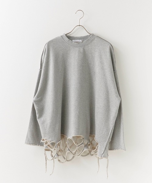 Theater code(シアターコード)の「Distressed sweatshirt/ダメージ加工スウェット(スウェット・メンズ・ブラック/グレー・FREE)」の15枚目の写真