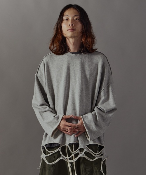 セール】Distressed sweatshirt/ダメージ加工スウェット（スウェット