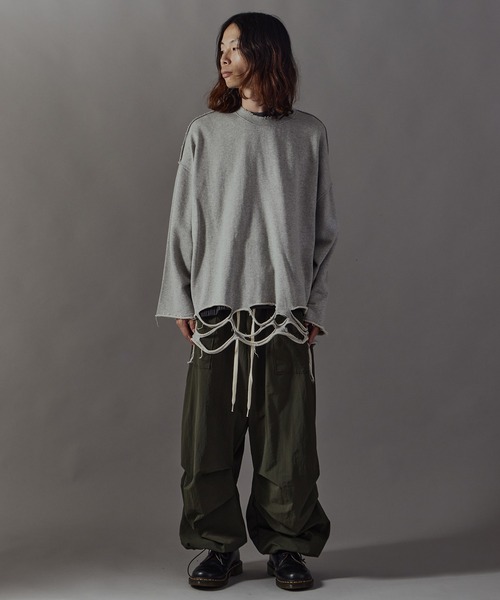 セール】Distressed sweatshirt/ダメージ加工スウェット（スウェット