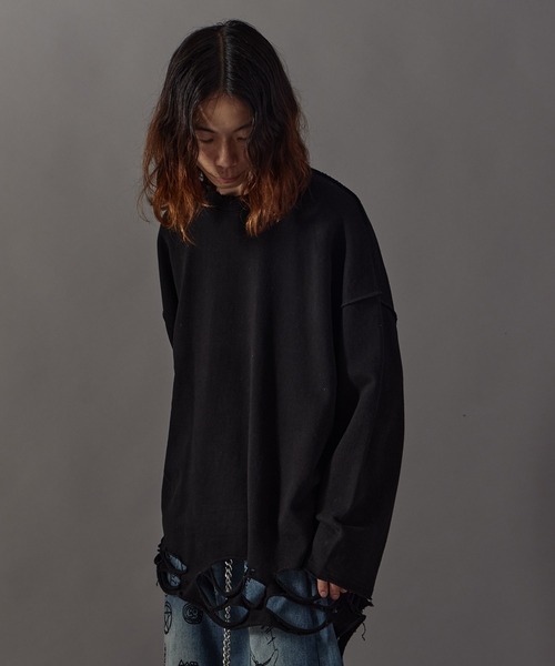 Distressed sweatshirt/ダメージ加工スウェット（スウェット