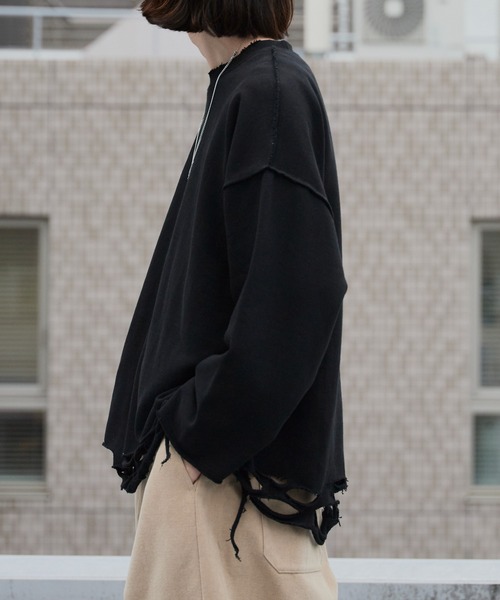 Distressed sweatshirt/ダメージ加工スウェット（スウェット