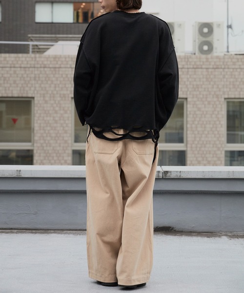 Distressed sweatshirt/ダメージ加工スウェット（スウェット