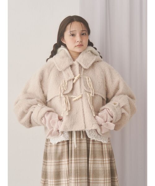 merry jenny milk shaggy Duffle Coat ピンク milk shaggy Duffle Coat（ダッフルコート）｜merry jenny（メリー