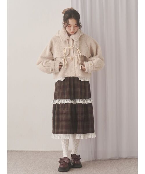 merry jenny milk shaggy Duffle Coat ピンク milk shaggy Duffle Coat（ダッフルコート）｜merry jenny（メリー