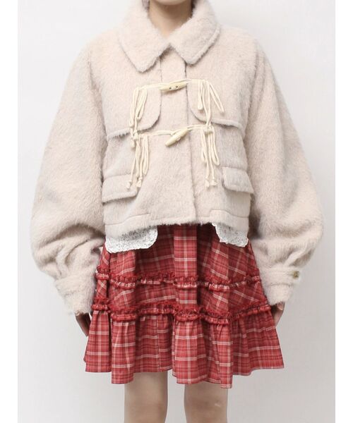 merry jenny(メリージェニー)の「milk shaggy Duffle Coat(ダッフルコート・レディース・オフホワイト/ピンク/ミント・FREE)」の16枚目の写真