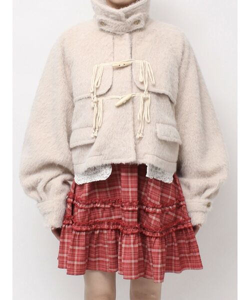 merry jenny(メリージェニー)の「milk shaggy Duffle Coat(ダッフルコート・レディース・オフホワイト/ピンク/ミント・FREE)」の14枚目の写真