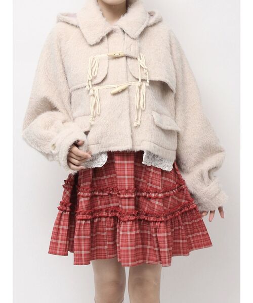 merry jenny(メリージェニー)の「milk shaggy Duffle Coat(ダッフルコート・レディース・オフホワイト/ピンク/ミント・FREE)」の8枚目の写真