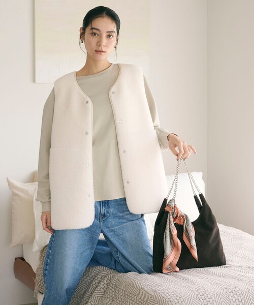 BEAUTY&YOUTH UNITED ARROWS（ビューティーアンドユースユナイテッドアローズ）の「スエードライク チェーン ショルダーバッグ（ショルダーバッグ・レディース・ベージュ/ダークブラウン・FREE）」の16枚目の写真