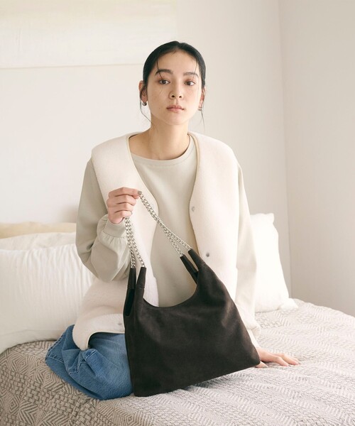 スエードライク チェーン ショルダーバッグ（ショルダーバッグ