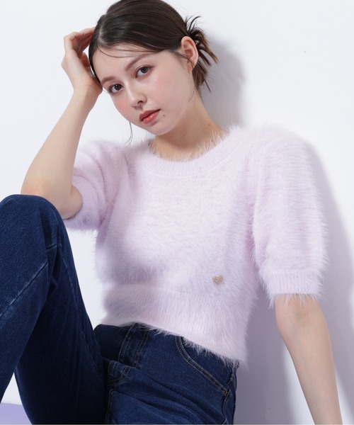 ◇ハートプレート付きフェザーニット（ニット/セーター）｜JILL by