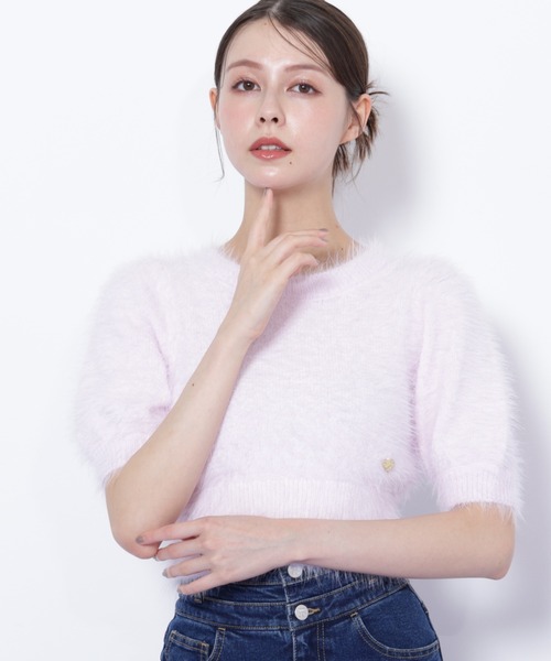 JILL by JILL STUART(ジルバイジルスチュアート)の「◇ハートプレート付きフェザーニット(ニット/セーター・レディース・ピンク/グリーン/ブラウン/ホワイト・FREE)」の22枚目の写真