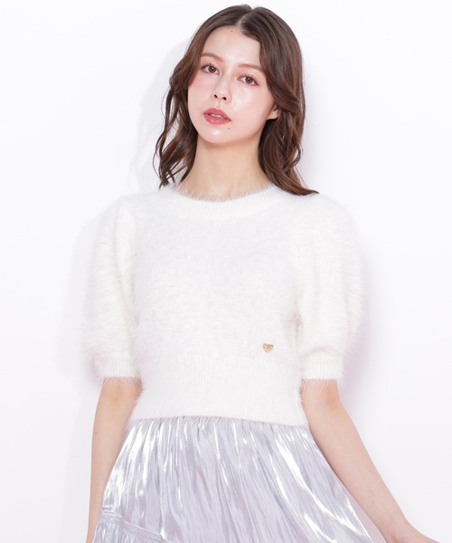 JILL by JILL STUART(ジルバイジルスチュアート)の「◇ハートプレート付きフェザーニット(ニット/セーター・レディース・ピンク/グリーン/ブラウン/ホワイト・FREE)」の13枚目の写真