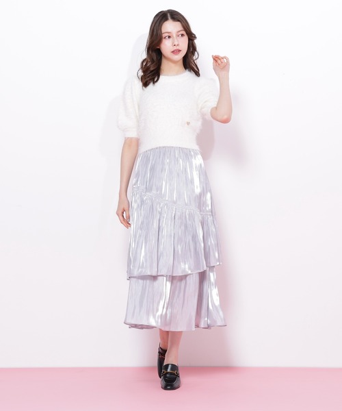 JILL by JILL STUART(ジルバイジルスチュアート)の「◇ハートプレート付きフェザーニット(ニット/セーター・レディース・ピンク/グリーン/ブラウン/ホワイト・FREE)」の16枚目の写真