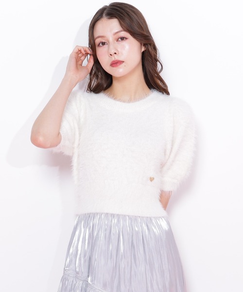 JILL by JILL STUART(ジルバイジルスチュアート)の「◇ハートプレート付きフェザーニット(ニット/セーター・レディース・ピンク/グリーン/ブラウン/ホワイト・FREE)」の14枚目の写真
