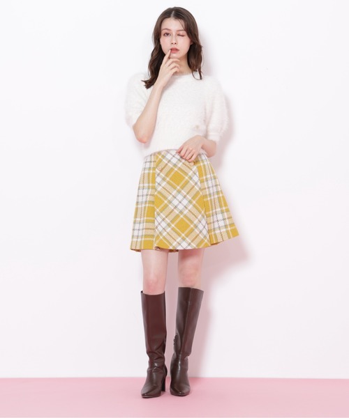 JILL by JILL STUART(ジルバイジルスチュアート)の「◇ハートプレート付きフェザーニット(ニット/セーター・レディース・ピンク/グリーン/ブラウン/ホワイト・FREE)」の9枚目の写真